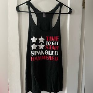 JULY 4th Star Spangled Hammered Tank
